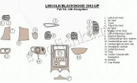 Декоративные накладки салона Lincoln Blackwood 2002-н.в. полный набор, с навигацией