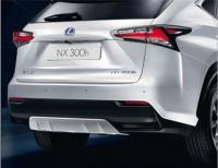 Lexus NX (14–) Декоративная накладка на задний бампер, серебр. (2.0L, 2.5H)