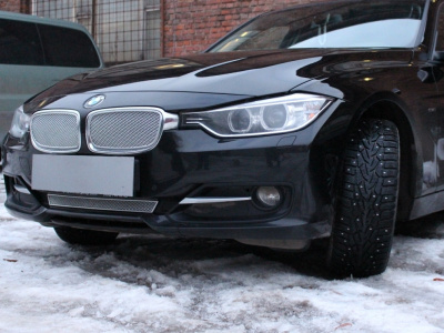 BMW 3 серия (11–16) Защита радиатора Premium, хром, низ