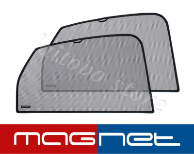 Peugeot 4007 (2007-2012) комплект бескрепёжныx защитных экранов Chiko magnet, задние боковые (Стандарт)
